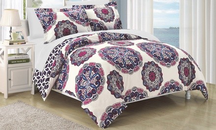 Andorra Soft Medallion Reversible Duvet Cover Set (2- or 3-Piece)