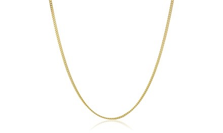 18K Gold 1.5mm Cuban Chain Necklace by Moricci