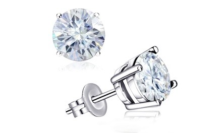 1.00 CTW Moissanite Stud Earrings by Orchid Jewelry