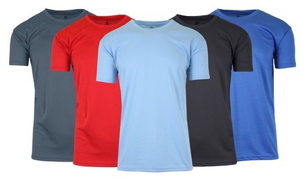 Galaxy by Harvic Men's Moisture-Wicking T-Shirt (2-Pack; S-2XL)