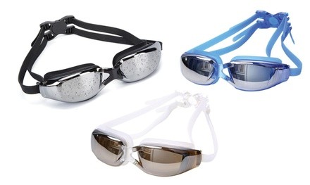 Two Elephants Adjustable Anti-Fog Swimming Goggles with Carrying Case