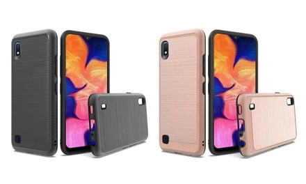 WalvoDesign Metallic and Carbon Fiber Textured Case for Samsung Galaxy A10e