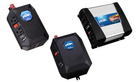 Peak 12V Portable Mobile Power Outlet Inverter with USB Port & Safety Protection