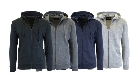 Men's French Terry Lightweight Zip-Up Hoodie (3-Pack)