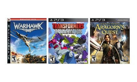 Transformers Devastation, Warhawk, and Lord of the Rings: Aragorn's Quest for PlayStation 3