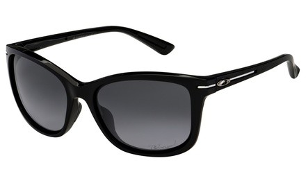 Oakley Drop In Sunglasses OO9232-0158 Polished Black Grey Gradient Polarized
