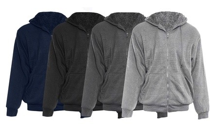 Alta Men's Hoodie Sherpa-Lined Sweater. Extended Size Available. 