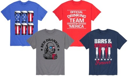 Men's Red, White, and Beer Tee (S-3XL)