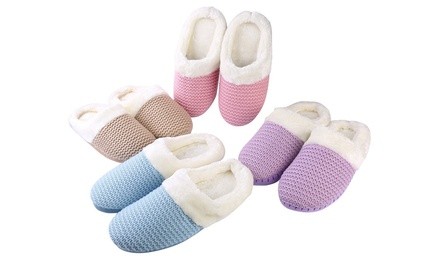 Women's Scuff Knit Comfort Home Slippers