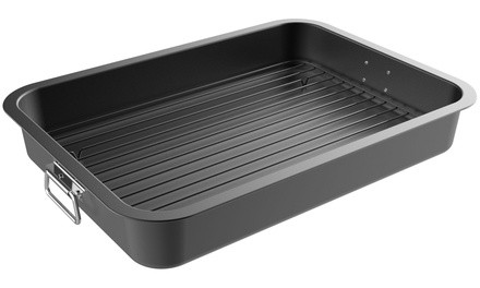 Classic Cuisine Roasting Pan with Flat Rack