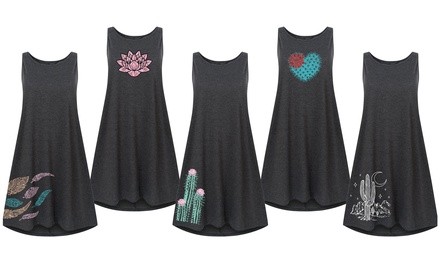 Instant Message: Women's Summer Boho Tank Dress. Plus Sizes Available.