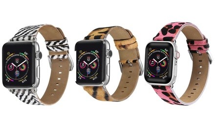 Posh Tech Pony Hair Leather Bands for Apple Watch Series 1, 2, 3, 4 & 5