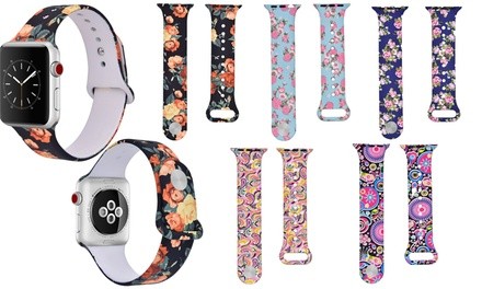 LUXE Silicone Printed Band for Apple Watch Series 1, 2, 3, 4 & 5