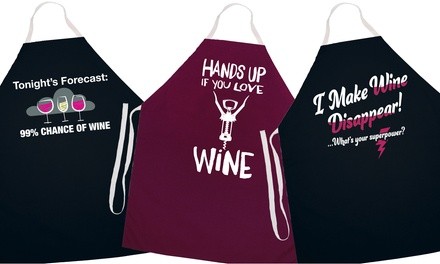 Wine Themed Kitchen Aprons for Wine Lovers