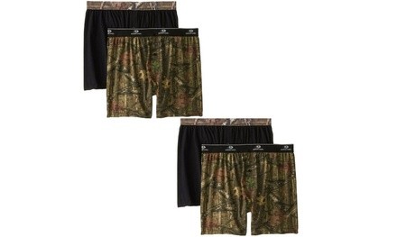 Mossy Oak Men's Moisture-Wicking Boxer Shorts (4-Pack; S-2XL)