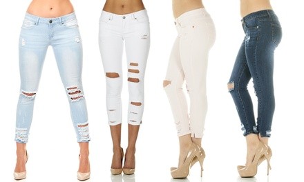 Cover Girl Ripped Skinny Jeans for Women and Juniors