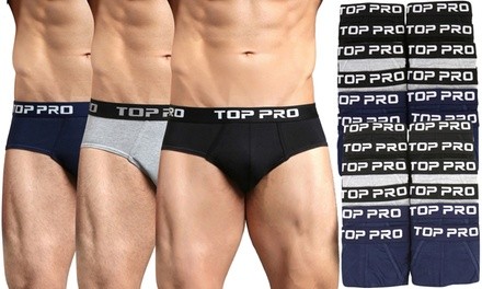 Top Pro Men's Cotton Blend Bikini Briefs (6 Pack)