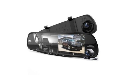 DVR Rearview Mirror Dash Cam Kit