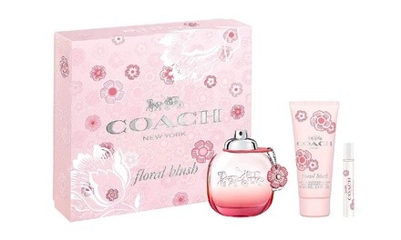 Coach Floral Blush 3 piece womens gift set