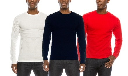 3-Pack Gemrock Men's Long Sleeve Crew Neck T-Shirt (M-5XL)