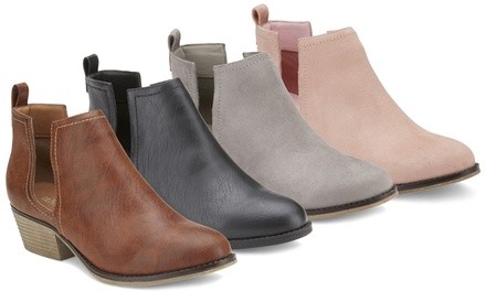 Olivia Miller Women's Chunky Heel Booties