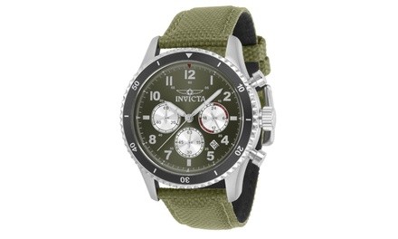 Invicta Men's Speedway 31284 43mm Green Dial Nylon Chronograph Watch