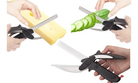 2-in-1 Smart Kitchen Knife And Cutting Board Scissors