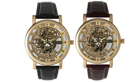 Skeletonized Style Watch for Men and Women