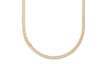 10K Yellow Gold 2.3MM Cuban Link Chain Necklace by MORICCI