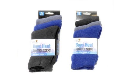 Cotton Blend Boys Heat Control Socks 6 pack (41453)