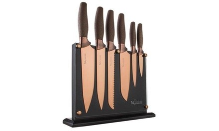 Titanium-Coated Knife Block Set (7-Piece)