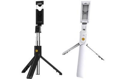 Pink Box Selfie Stick Tripod with Bluetooth Remote