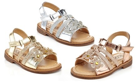 Coco Jumbo Girls' & Toddler's Sandals with Glitter Details