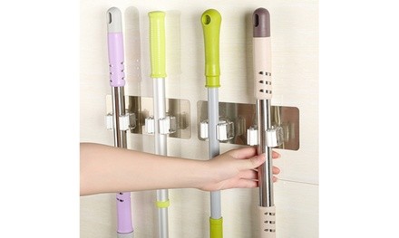 Wall Mounted Mop Organizer Holder Brush Broom Hanger Storage Rack Kitchen Tool