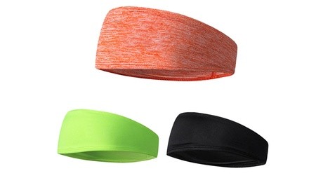 Unisex Sport Sweatband Non-Slip Yoga Sport Cooling Headbands(3-Pack)