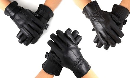 Alpine Swiss Men's Dressy Thermal Lined Leather Gloves