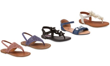 Olivia Miller Girls' Freesia T-Strap Sandals