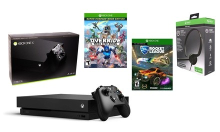 Microsoft Xbox One X 4K Ultra HD 1TB Gaming Console Bundle (4-Piece)