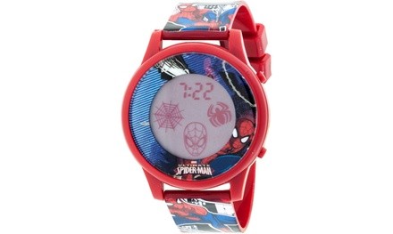 MARVEL SPIDER MAN FLASHING CHARACTER LCD WATCH - SPMKD16021AN