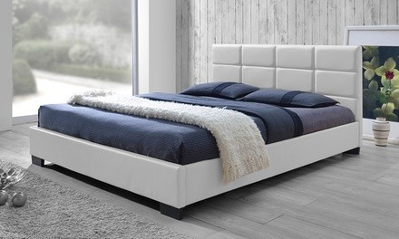 Baxton Studio Vivaldi Platform Bed with Padded Headboard