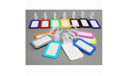 10 Travel Luggage Bag Tag Plastic Suitcase Baggage Office Name Address ID Label