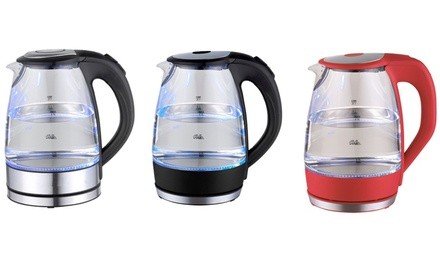 1.7 Liter Electric Cordless Glass Water Kettle with LED Indicator and 360 Swivel Base