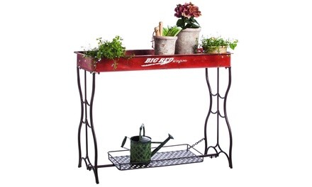 Big Red Wagon Potting Table