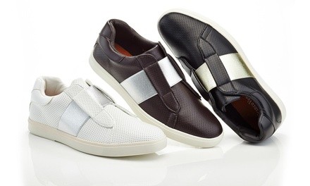 Franco Vanucci Men's Perforated Slip-On Sneakers