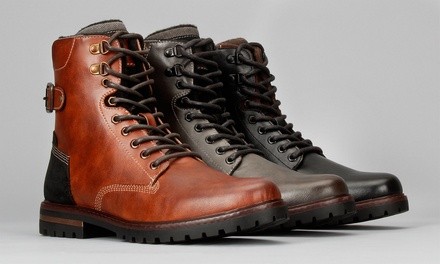 Clearance: Harrison Men's Belted Combat Boots