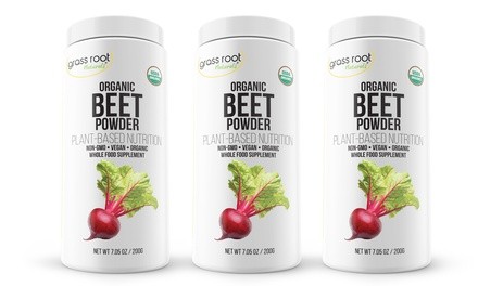 Grass Root Naturals Beet Powder Vegan Whole-Food Supplement(1-, 2-, or 3-Pack)