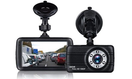 Full 1080P Dash Cam w/ 170 Degree Super Wide Angle & Night Vision