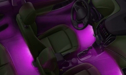 4-Piece Car Interior Decorative Accent LED Light Strips with 16 Colors (1- or 2-Pack)