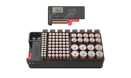 ZeroDark Battery Organizer with Removable Battery Tester Holds 110 Batteries