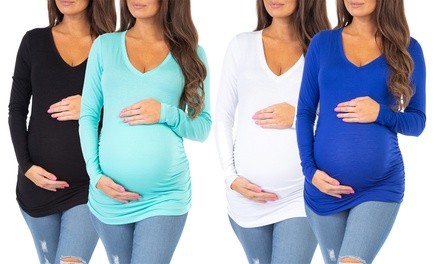 2-Pack Women's Maternity Long Sleeve T-Shirts